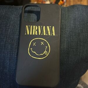 iphone 12 black and yellow nirvana case